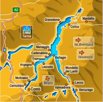 Mapa del Lago di Como