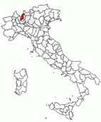 Situacion del Lago de Como en Italia