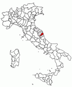 Situacion de la provincia de Fermo en Italia