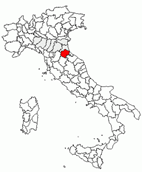 Situacion de la provincia de Forli en Italia