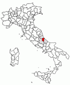 Situacion de la provincia de Pescara en Italia