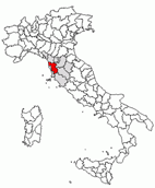 Situacion de la provincia de Pisa en Italia