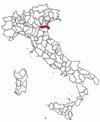 Situacion de la provincia de Rovigo en Italia
