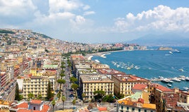 Vista de Nápoles y el Vesubio desde Posillipo