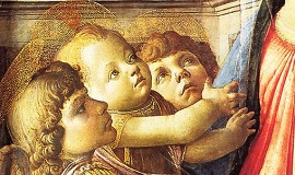 Madonna col Bambino e due angeli di Botticelli en el Museo Capodiminte de Nápoles