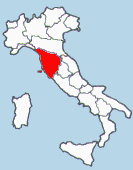 Situacion de la Region de Toscana en Italia