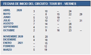 Salidas del circuito Italia Especifica 2020 - 2021