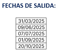 Salidas circuito Liguria y Costa Azul 2025