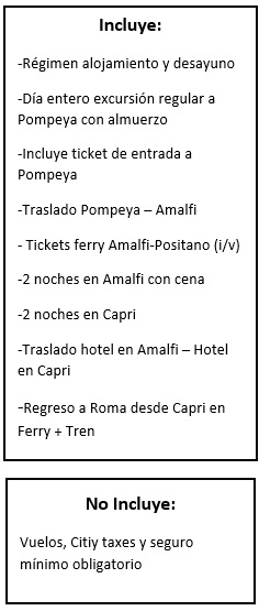 Hoteles o similares del circuito Limoncello por la costa Amalfitana y Capri en español 2024