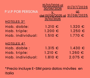Precios del circuito Pulcinella por la costa de Sorrento y Capri en español 2026