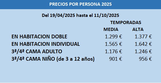 Precios del circuito Sicilia Autentica 2025