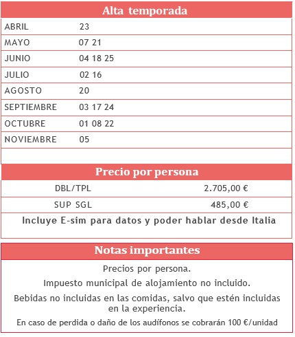 Salidas del circuito FANTASIA PUGLIA 8 DIAS 20256