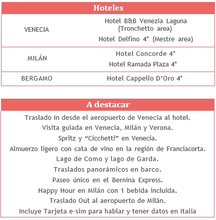 Tour Fantasia Lagos del Norte Italia 2026