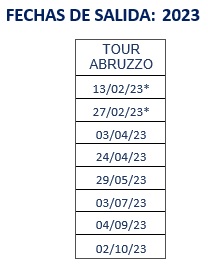 Salidas del tour por Abruzzo, 4 días 2023