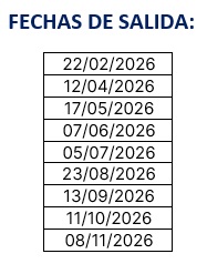 Salidas del tour por Puglia y Calabria 2026