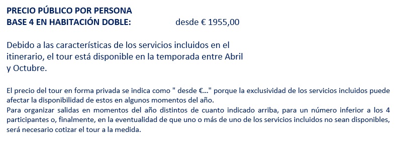 Precios del tour por Emilia Romagna