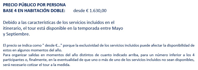 Precios del tour por el Lacio