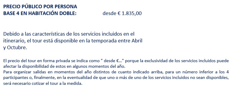 Precios del tour por Lombardia