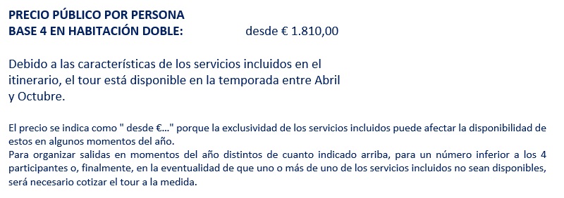 Precios del tour por Piamonte