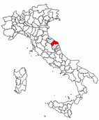 Situacion de la provincia de Ancona en Italia