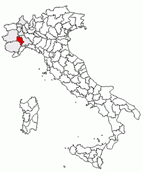 Situacion de la provincia de Asti en Italia