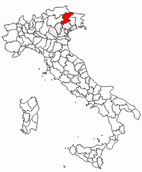 Situacion de la provincia de Belluno en Italia