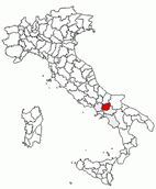 Situacion de la provincia de Benevento en Italia