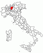 Situacion de la provincia de Bergamo en Italia