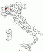 Situacion de la provincia de Biella en Italia