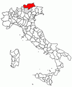 Situacion de la provincia de Bolzano en Italia