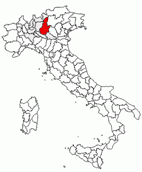Situacion de la provincia de Brescia en Italia