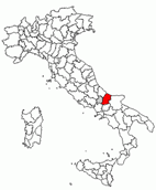 Situacion de la provincia de Campobasso en Italia