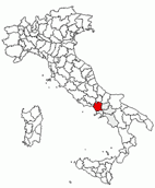 Situacion de la provincia de Caserta en Italia