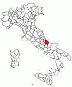 Situacion de la provincia de Chieti en Italia