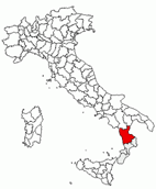 Situacion de la provincia de Cosenza en Italia