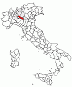 Situacion de la provincia de Cremona en Italia