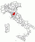 Situacion de la provincia de Florencia en Italia