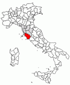 Situacion de la provincia de Grosseto en Italia
