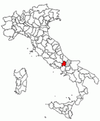 Situacion de la provincia de Isernia en Italia