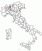 Situacion de la provincia de Lecco en Italia
