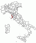 Situacion de la provincia de Livorno en Italia