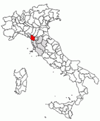 Situacion de la provincia de Lucca en Italia