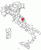 Situacion de la provincia de Macerata en Italia