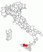 Situacion de la provincia de Palermo en Italia