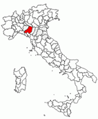 Situacion de la provincia de Parma en Italia