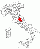 Situacion de la provincia de Perugia en Italia