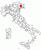 Situacion de la provincia de Pordenone en Italia