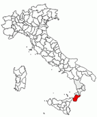 Situacion de la provincia de Reggio Calabria en Italia