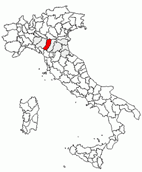Situacion de la provincia de Reggio Emilia en Italia