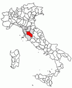 Situacion de la provincia de Siena en Italia